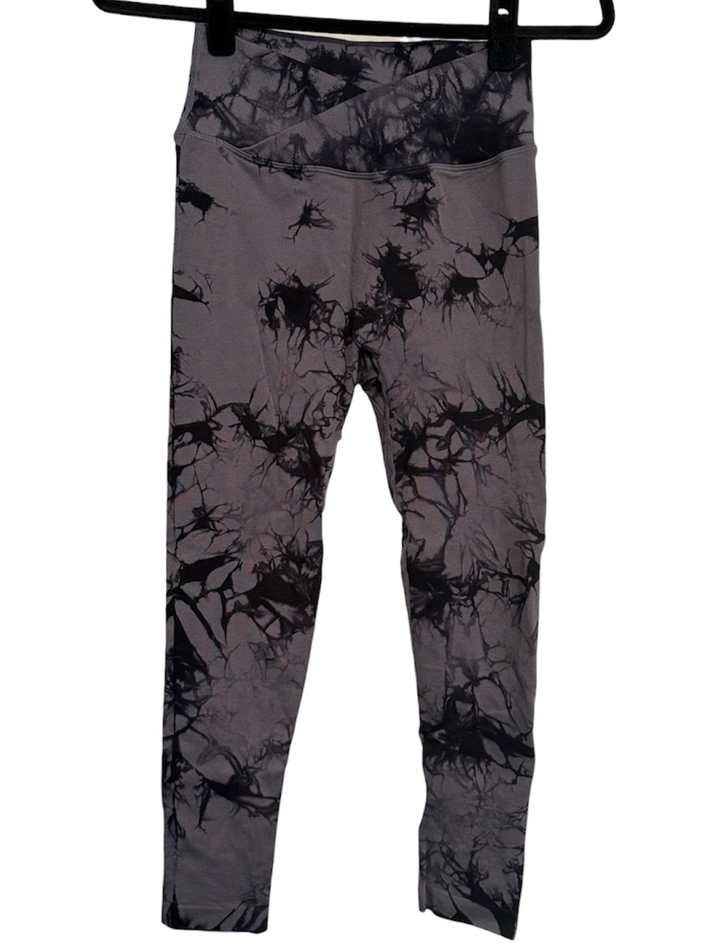 🖤 VertVie Black and Grey Tie Dye Booty Scrunch Leggings